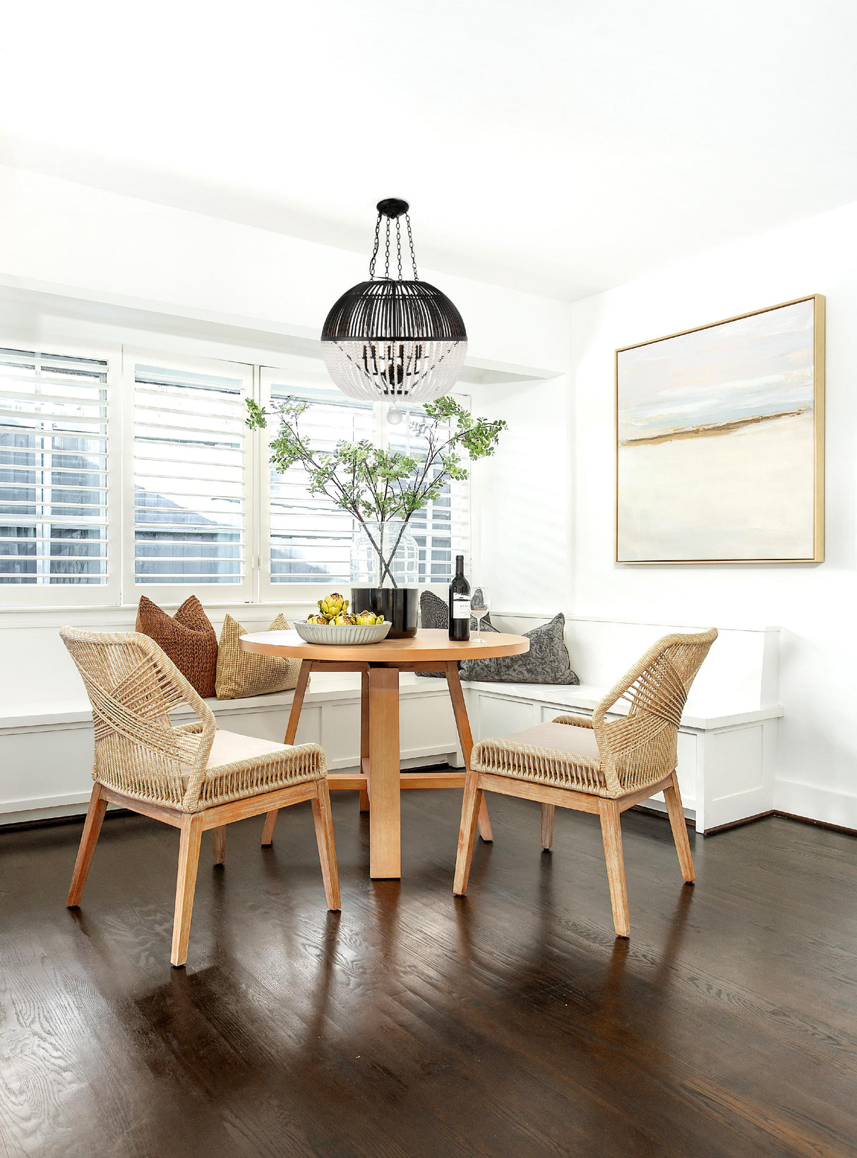 Crystorama Duval 6 Light Matte Black Pendant