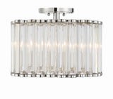 Crystorama Libby Langdon Elliot 4 Light Polished Nickel Semi Flush Mount