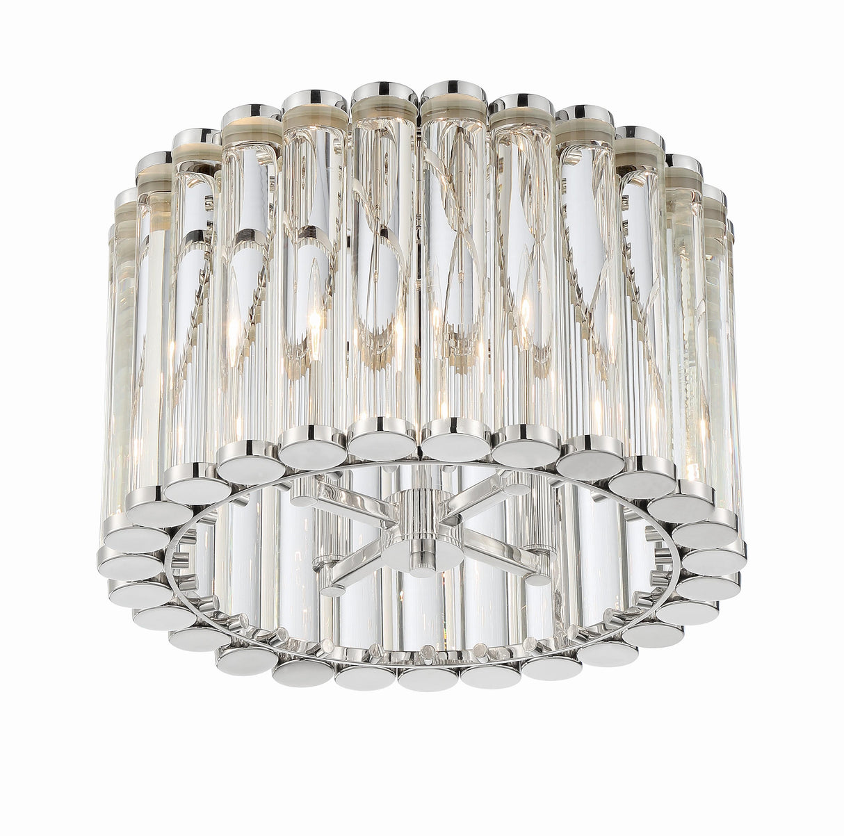Crystorama Libby Langdon Elliot 4 Light Polished Nickel Semi Flush Mount