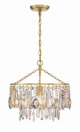 Crystorama Elsa 1 Light Antique Gold Pendant