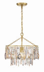 Crystorama Elsa 1 Light Antique Gold Pendant