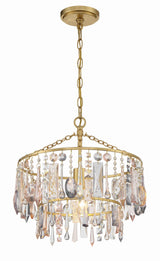 Crystorama Elsa 1 Light Antique Gold Pendant