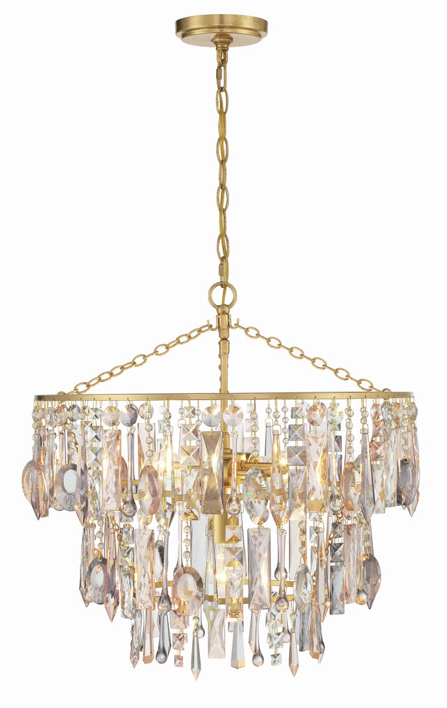 Crystorama Elsa 3 Light Antique Gold Chandelier
