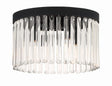 Crystorama Emory 4 Light Black Forged Flush Mount