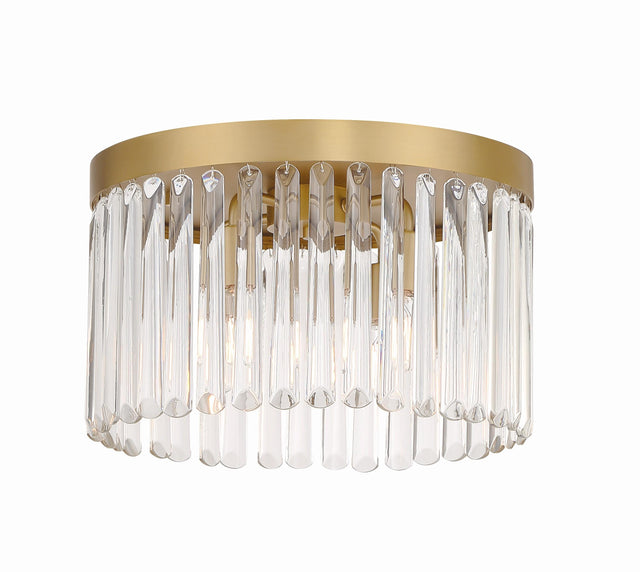 Crystorama Emory 4 Light Modern Gold Flush Mount
