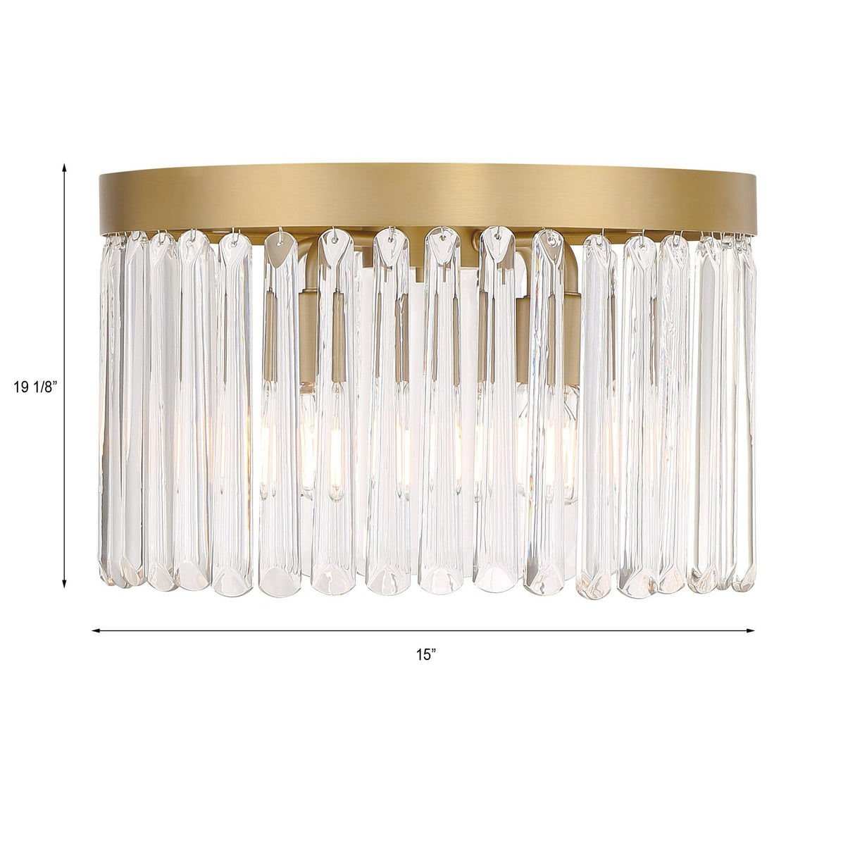 Crystorama Emory 4 Light Modern Gold Flush Mount