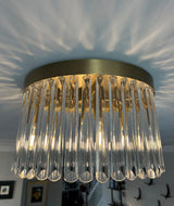 Crystorama Emory 4 Light Modern Gold Flush Mount