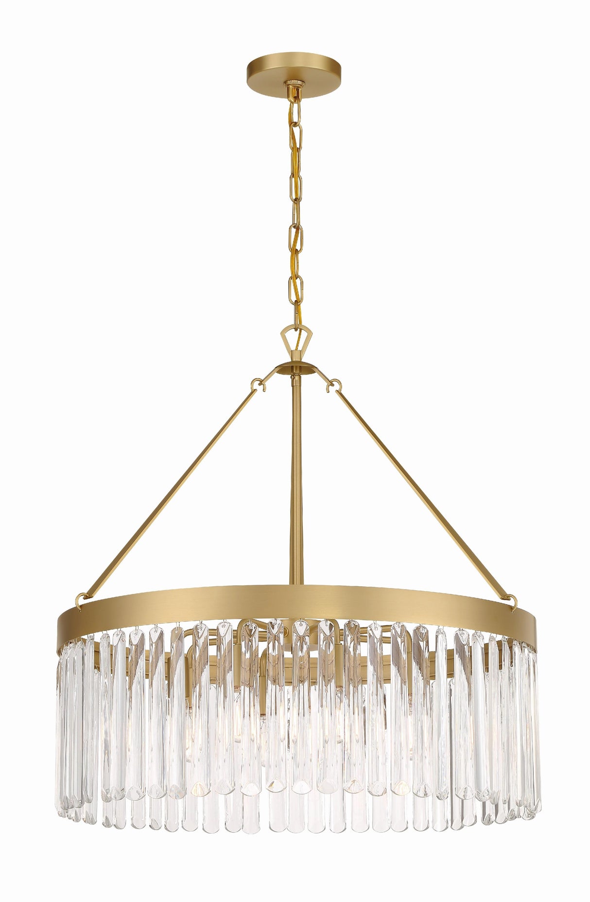 Crystorama Emory 8 Light Modern Gold Chandelier