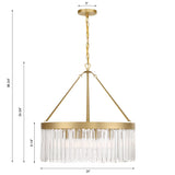 Crystorama Emory 8 Light Modern Gold Chandelier