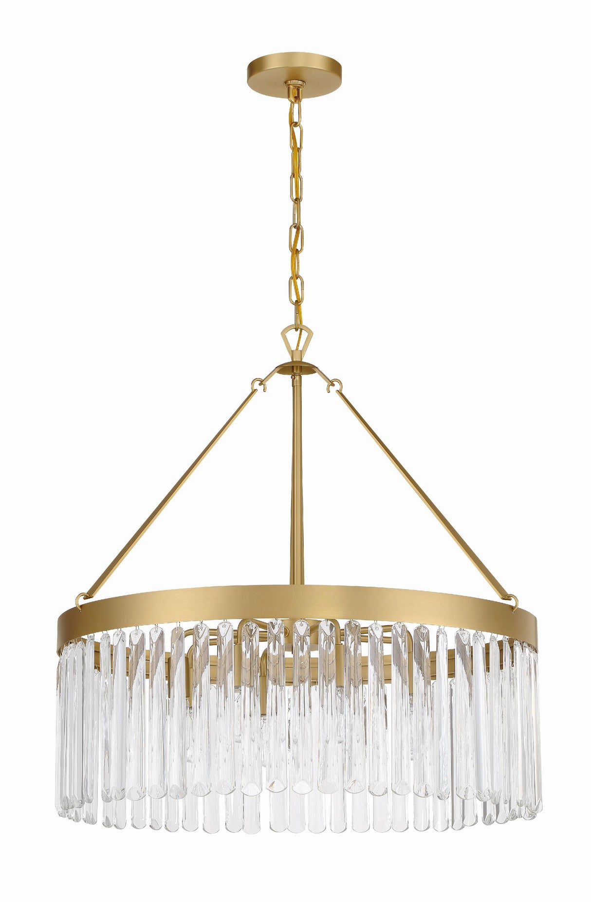Crystorama Emory 8 Light Modern Gold Chandelier