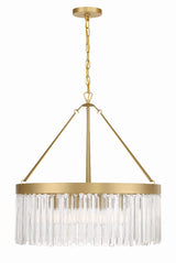 Crystorama Emory 8 Light Modern Gold Chandelier