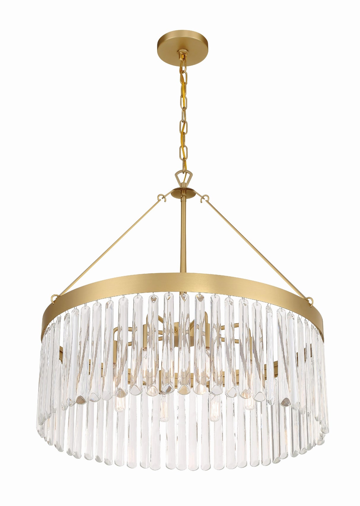 Crystorama Emory 8 Light Modern Gold Chandelier