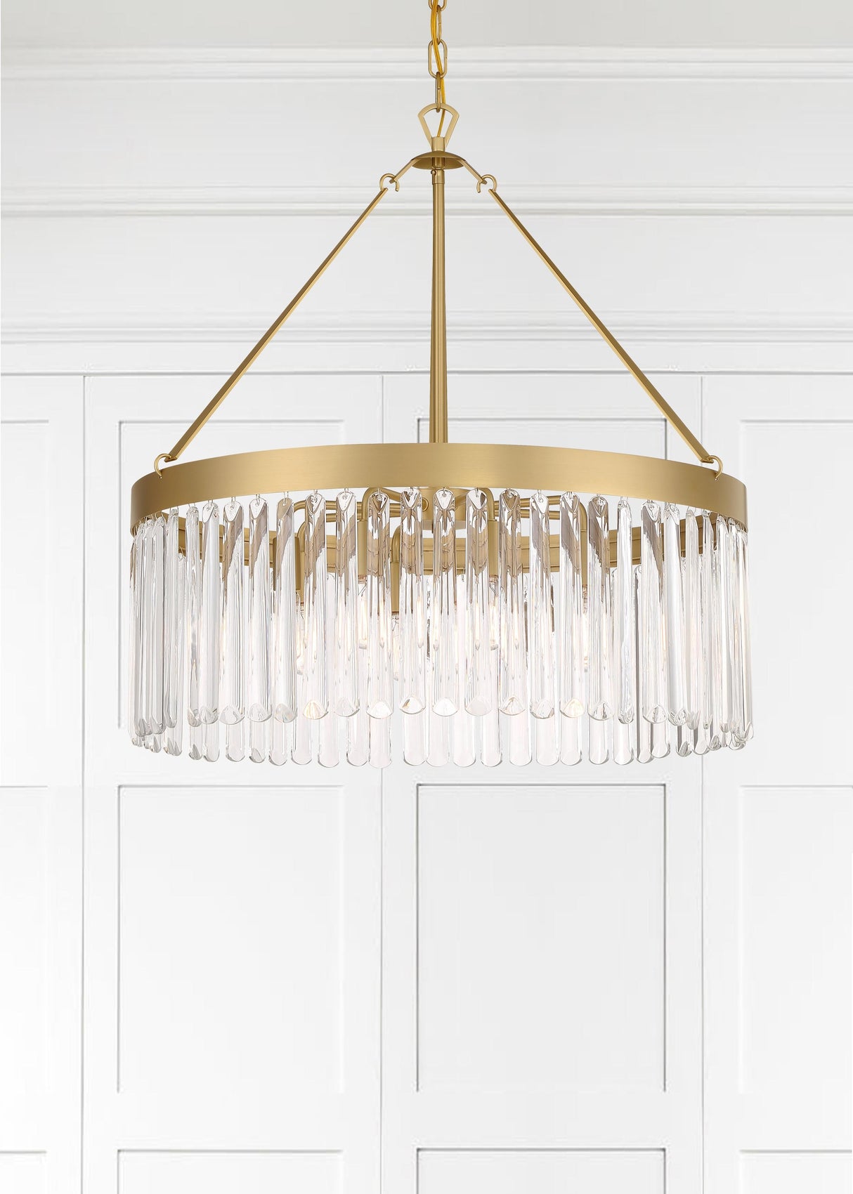 Crystorama Emory 8 Light Modern Gold Chandelier