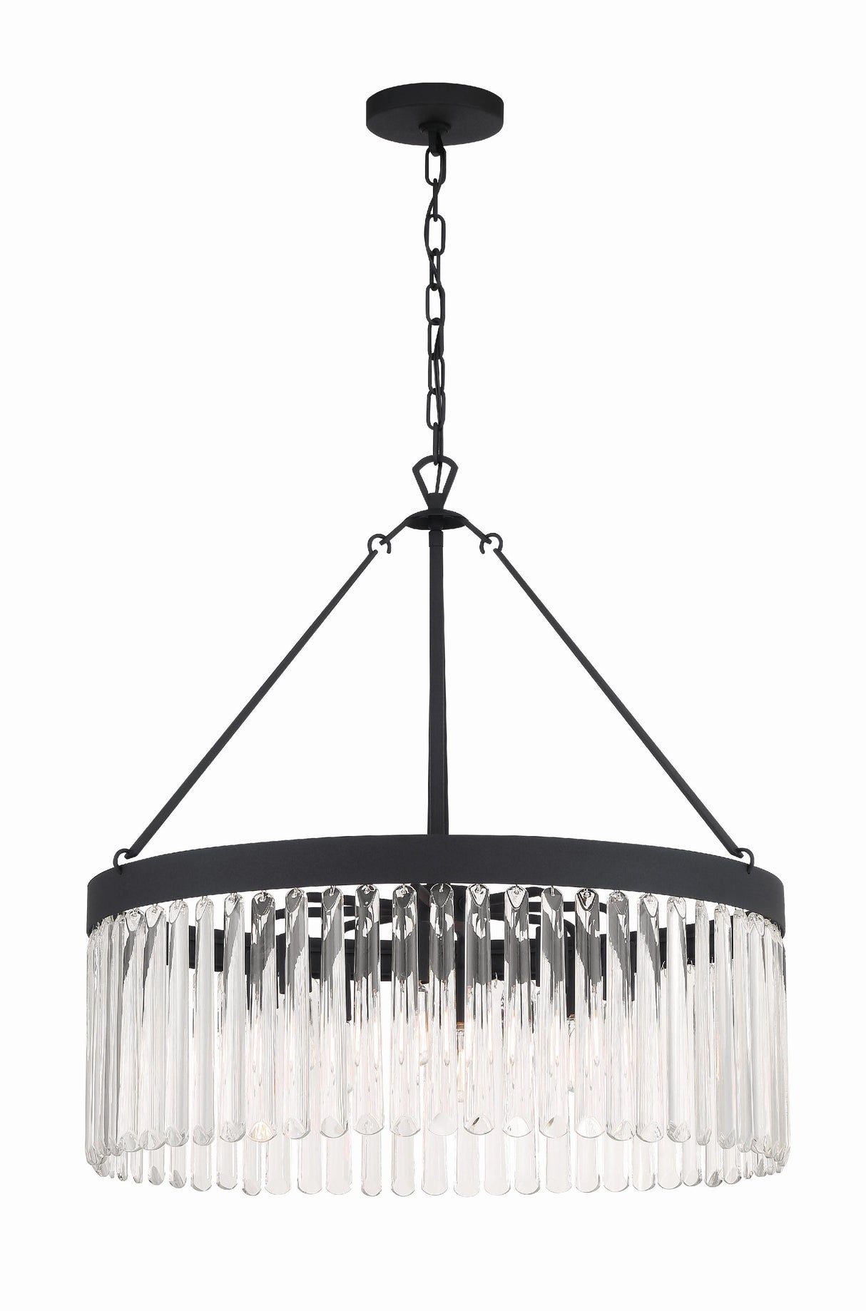 Crystorama Emory 8 Light Black Forged Chandelier
