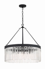 Crystorama Emory 8 Light Black Forged Chandelier