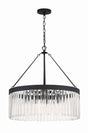 Crystorama Emory 8 Light Black Forged Chandelier