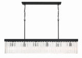 Crystorama Emory 6 Light Black Forged Linear Chandelier