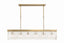 Crystorama Emory 6 Light Modern Gold Linear Chandelier