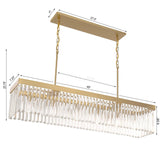 Crystorama Emory 6 Light Modern Gold Linear Chandelier