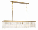 Crystorama Emory 6 Light Modern Gold Linear Chandelier