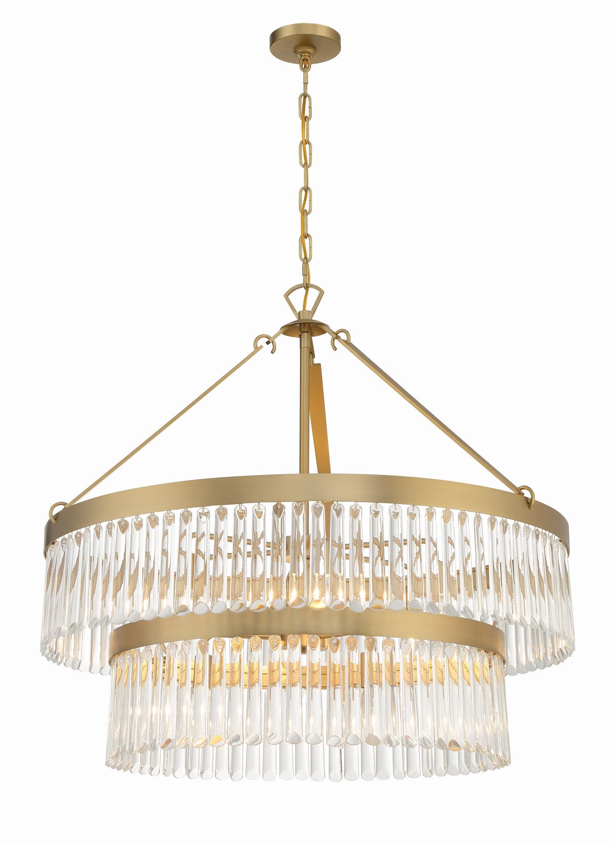 Crystorama Emory 9 Light Modern Gold Chandelier