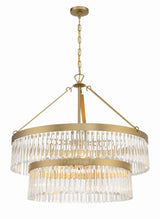 Crystorama Emory 9 Light Modern Gold Chandelier