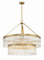 Crystorama Emory 9 Light Modern Gold Chandelier