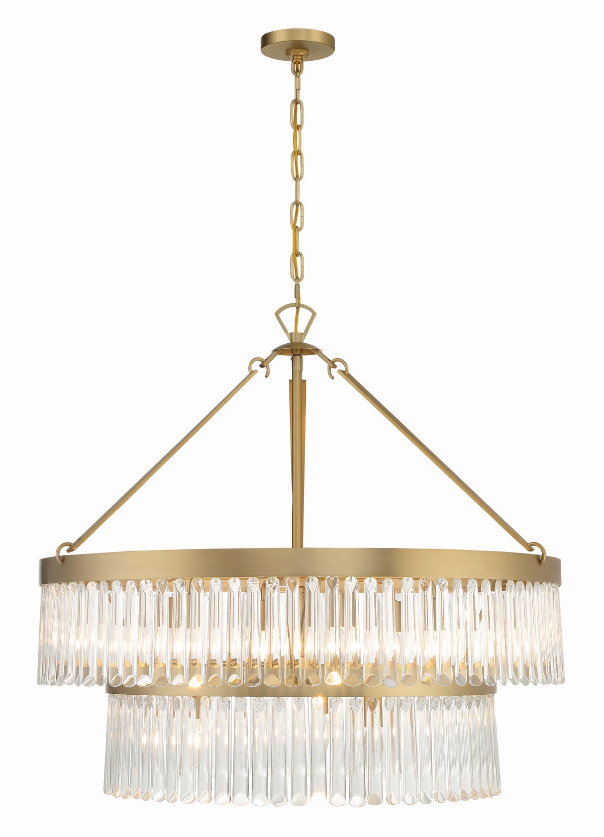 Crystorama Emory 9 Light Modern Gold Chandelier
