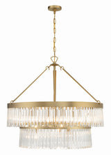 Crystorama Emory 9 Light Modern Gold Chandelier