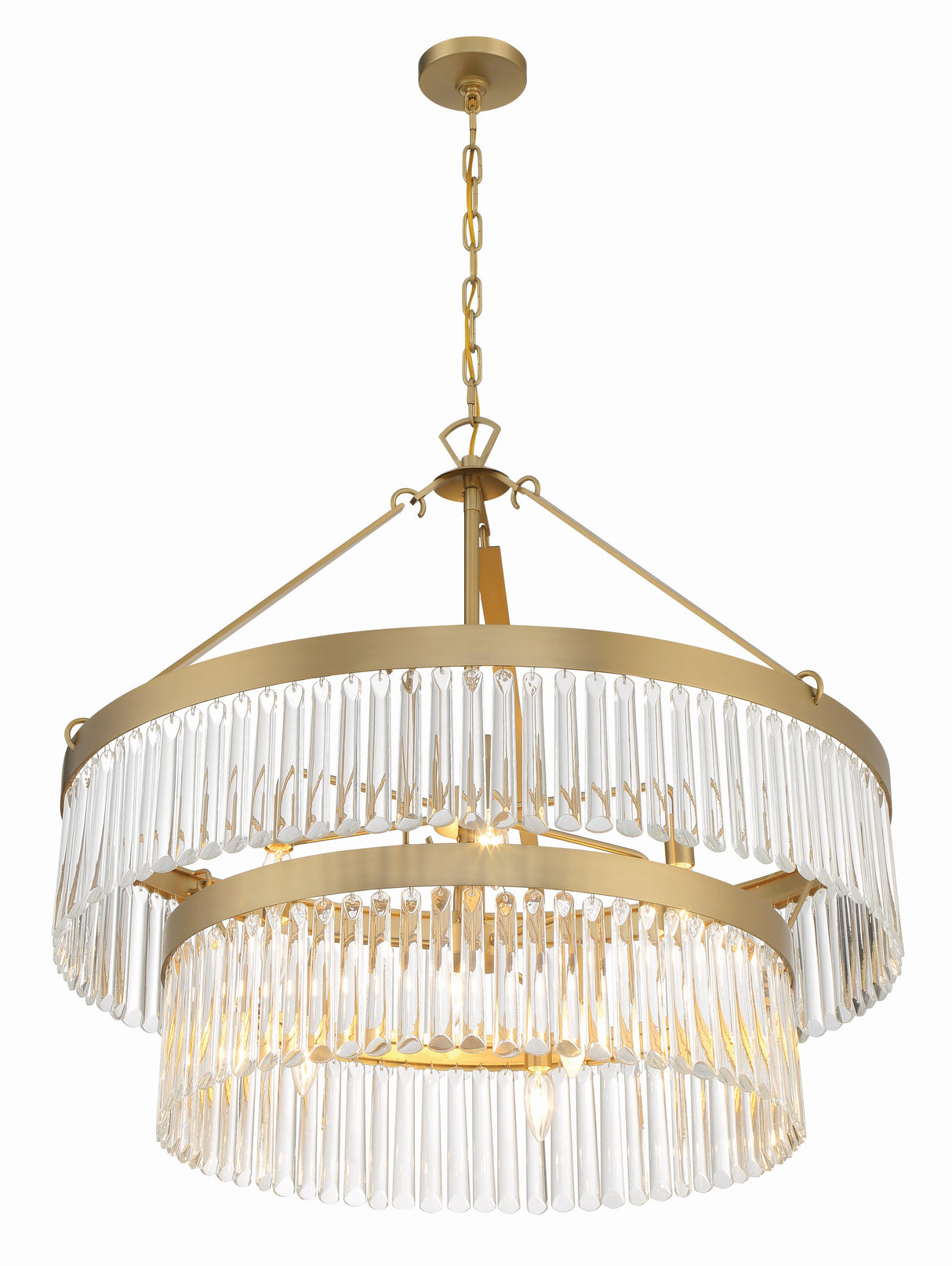 Crystorama Emory 9 Light Modern Gold Chandelier