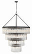 Crystorama Emory 22 Light Black Forged Chandelier