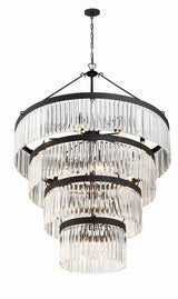 Crystorama Emory 22 Light Black Forged Chandelier