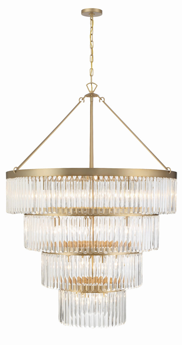 Crystorama Emory 22 Light Modern Gold Chandelier