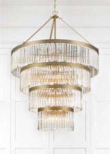 Crystorama Emory 22 Light Modern Gold Chandelier