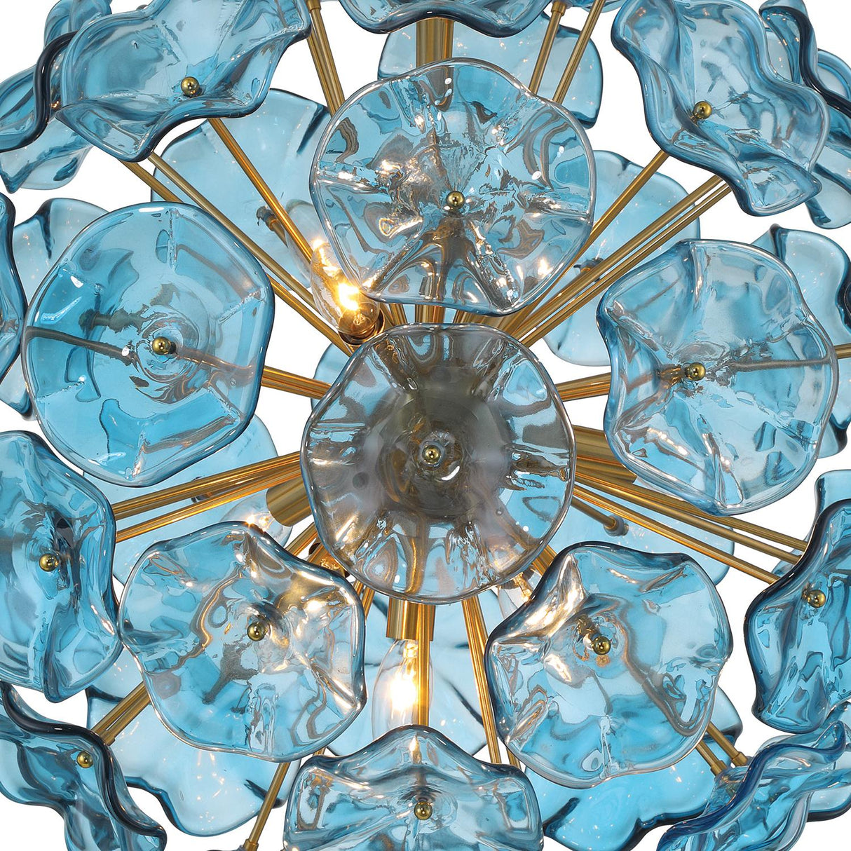 Crystorama Esme 9 Light Aged Brass Pendant