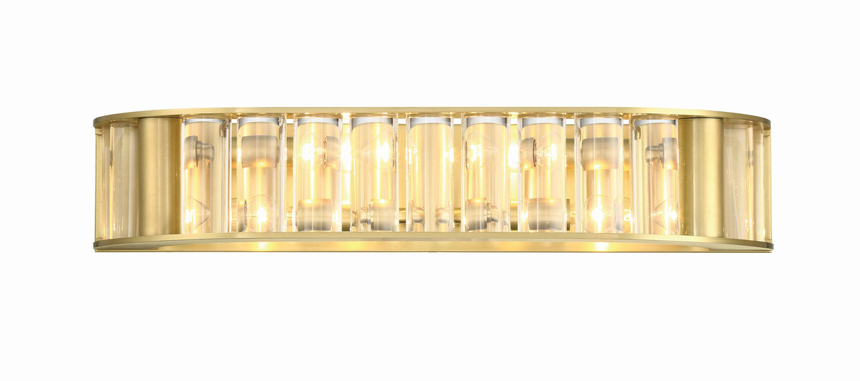 Crystorama Libby Langdon Farris 4 Light Aged Brass Sconce