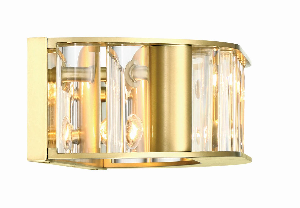 Crystorama Libby Langdon Farris 4 Light Aged Brass Sconce