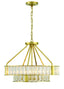 Crystorama Libby Langdon Farris 6 Light Aged Brass Chandelier