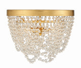 Crystorama Fiona 3 Light Antique Gold Flush Mount