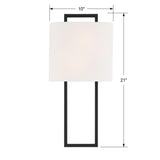 Crystorama Fremont 2 Light Black Forged Sconce
