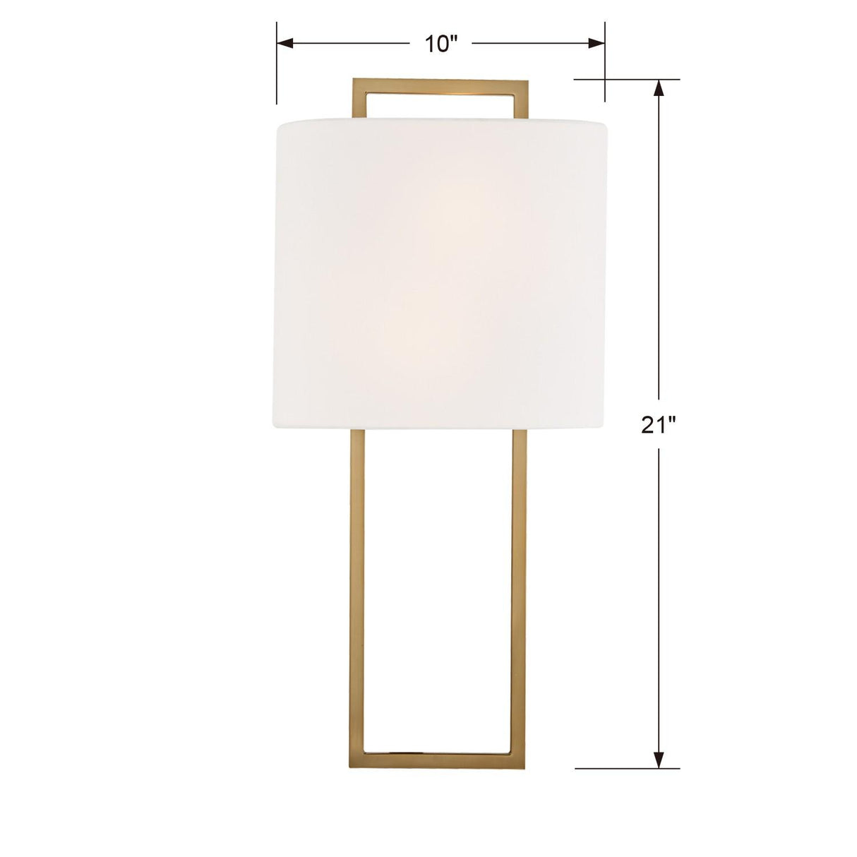 Crystorama Fremont 2 Light Vibrant Gold Sconce