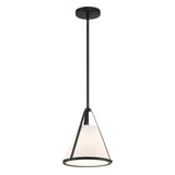 Crystorama Fulton 1 Light Black Mini Pendant
