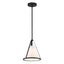 Crystorama Fulton 1 Light Black Mini Pendant