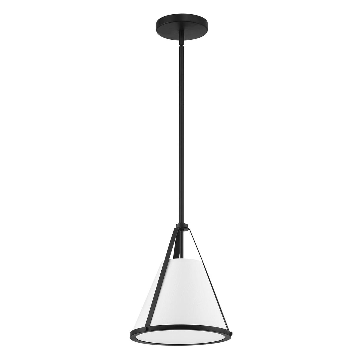 Crystorama Fulton 1 Light Black Mini Pendant