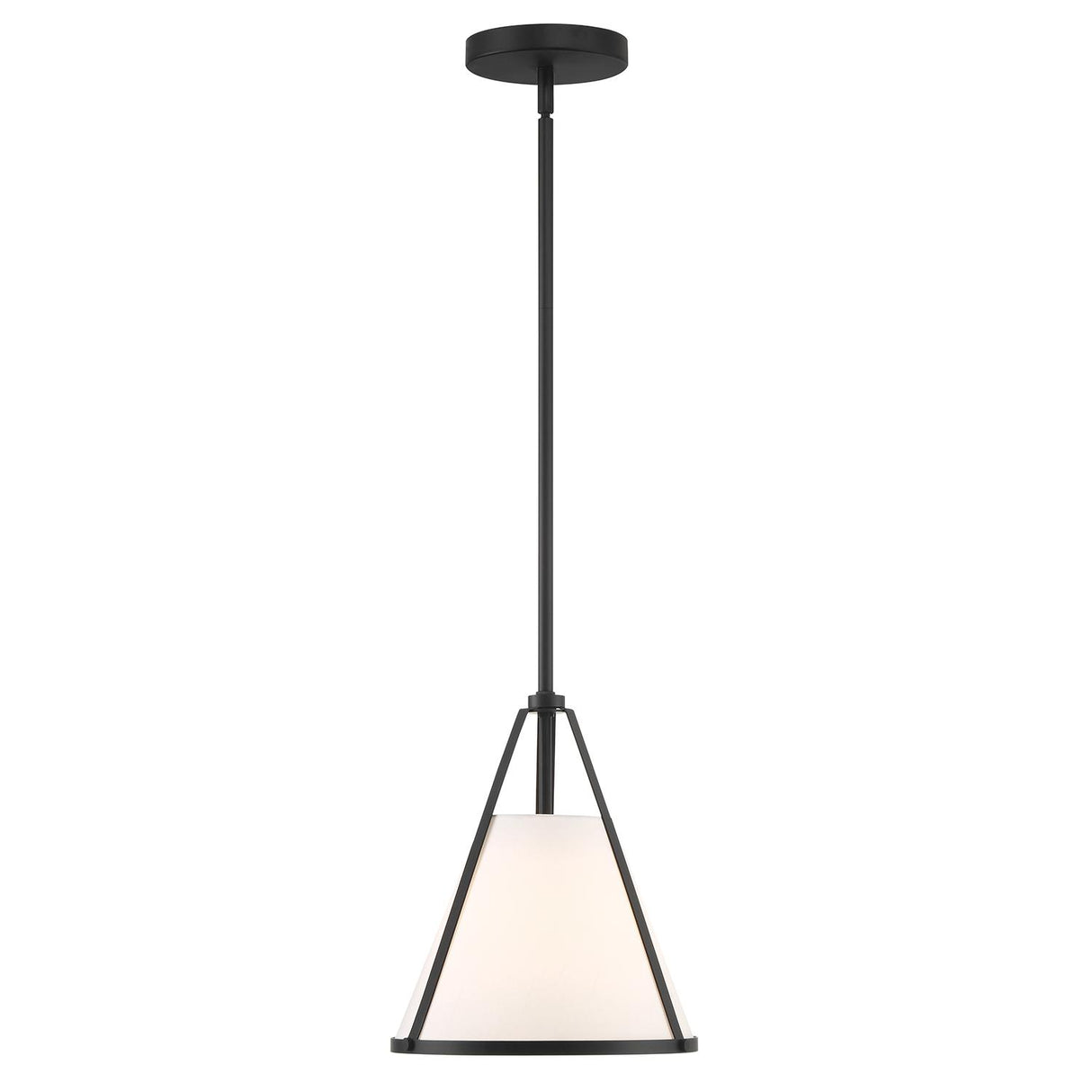 Crystorama Fulton 1 Light Black Mini Pendant