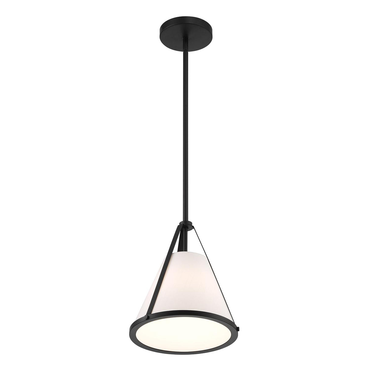 Crystorama Fulton 1 Light Black Mini Pendant