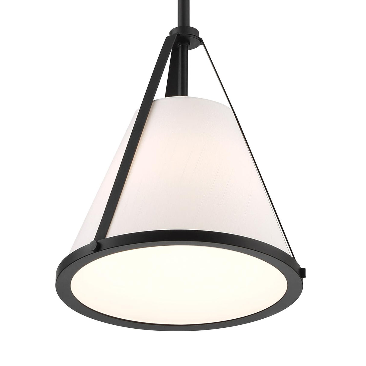 Crystorama Fulton 1 Light Black Mini Pendant