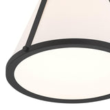 Crystorama Fulton 1 Light Black Semi Flush Mount