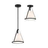 Crystorama Fulton 1 Light Black Semi Flush Mount