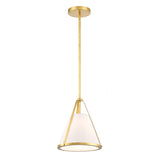 Crystorama Fulton 1 Light Antique Gold Mini Pendant